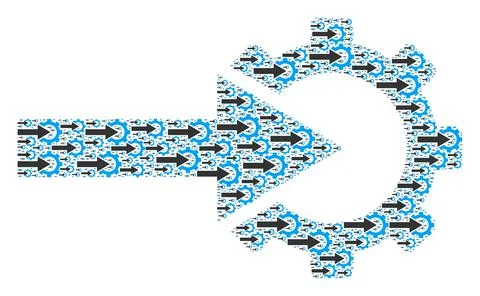 Cog Integration Recursion Composition of Itself Items Stock-Illustration