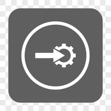 Cog Integration Rounded Square Button Stock-Illustration