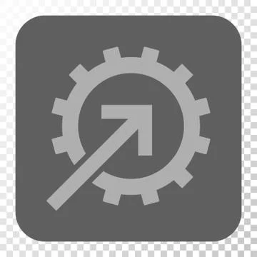 Cog Integration Rounded Square Button Stock Illustration