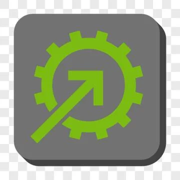 Cog Integration Rounded Square Button Stock-Illustration