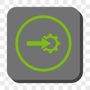 Cog Integration Rounded Square Button Stock-Illustration