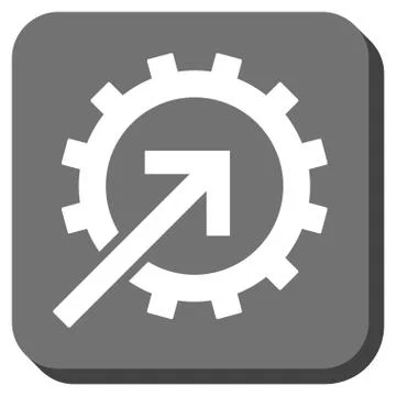 Cog Integration Rounded Square Vector Icon Stock Illustration