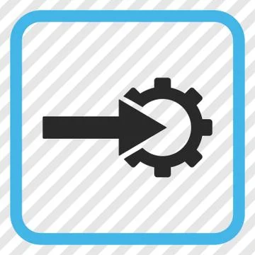 Cog Integration Vector Icon In a Frame Stock Illustration