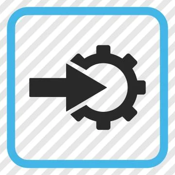 Cog Integration Vector Icon In a Frame Illustrazione stock
