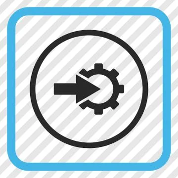 Cog Integration Vector Icon In a Frame Illustrazione stock