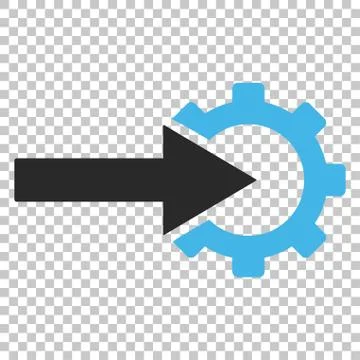 Cog Integration Vector Icon Illustrazione stock