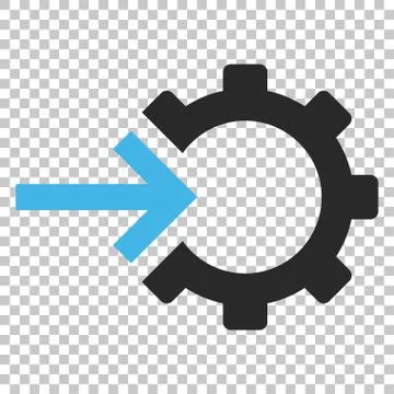 Cog Integration Vector Icon Stock Illustration