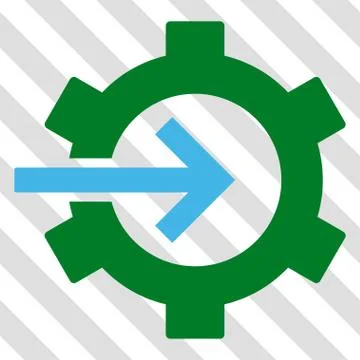 Cog Integration Vector Icon Stock Illustration