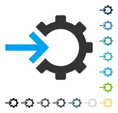 Cog Integration Vector Icon Stock Illustration