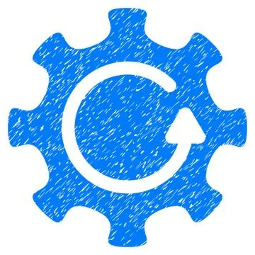 Cog Rotation Direction Grainy Texture Icon 스톡 일러스트