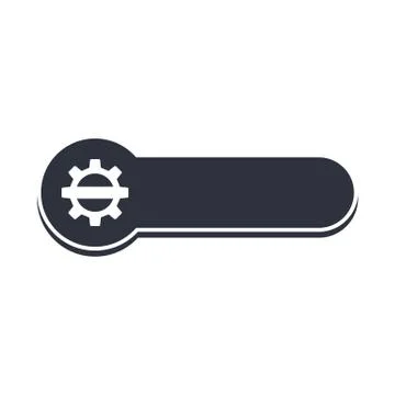Cog setting icon banner template Stock Illustration
