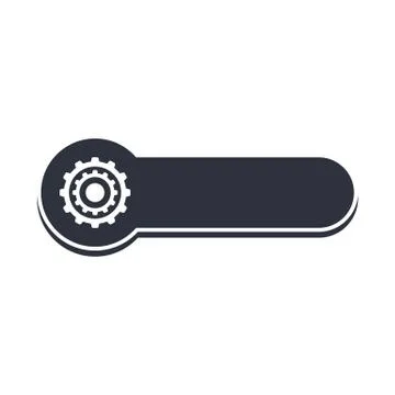 Cog setting icon banner template Ilustración de archivo
