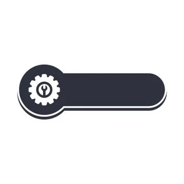 Cog setting icon banner template Ilustración de archivo