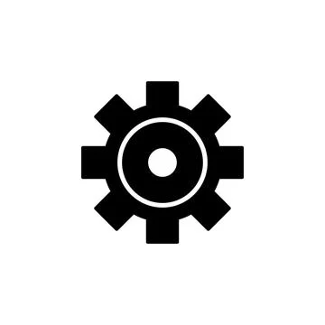 Cog Settings Flat Vector Icon 스톡 일러스트