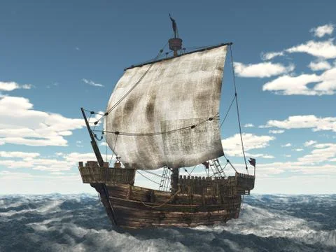 Cog ship Stock Illustration