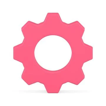 Cog wheel 3d icon front view vector illustration. Cogwheel machine engineer.. Stock Illustration