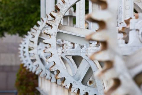 Cog wheel close-up Stock Photos