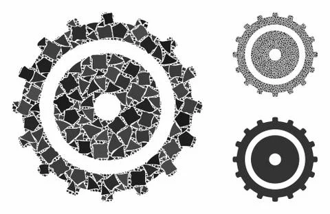 Cog wheel Composition Icon of Rugged Elements イラスト素材