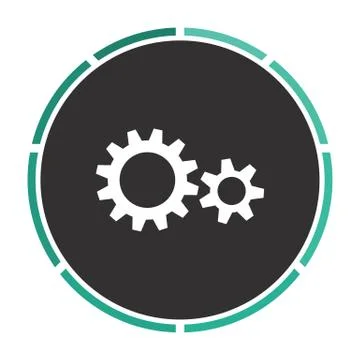 Cog wheel computer symbol Stock Illustration