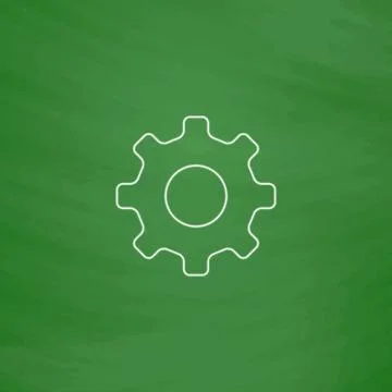 Cog wheel computer symbol Stock Illustration