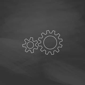 Cog wheel computer symbol Illustrazione stock