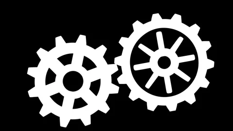Cog Wheel Icon Animation Vector Illustration Vidéo 309064972
