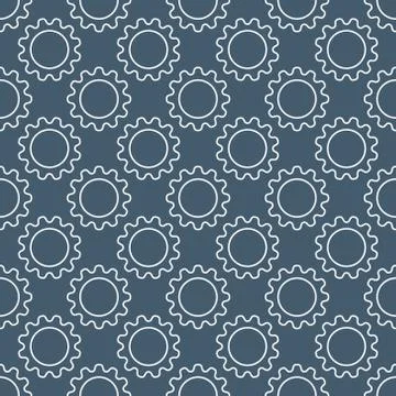 Cog Wheel or Gear vector concept seamless pattern Stock Illustration