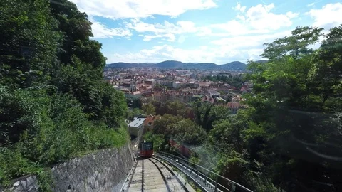 Cog Wheel Train up Schlossberg Stock Footage 80452086