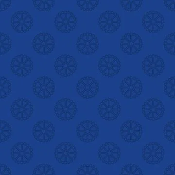Cog Wheel vector blue seamless pattern イラスト素材