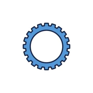 Cog Wheel vector concept blue icon Stock Illustration