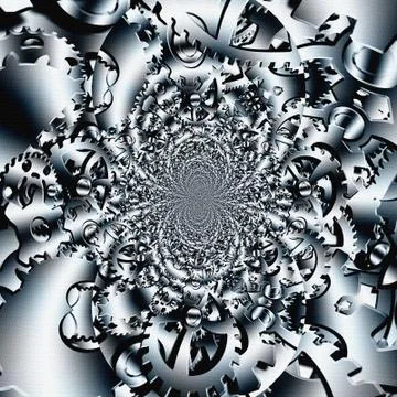 Cog wheels fractal Illustrazione stock