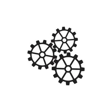 Cog wheels system symbol vector Illustrazione stock