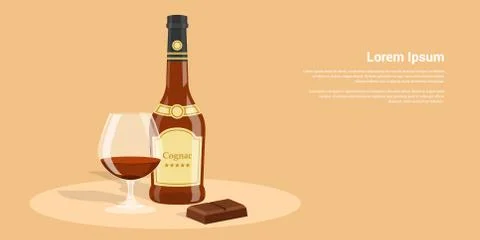 Cognac and chocolate Stock Illustration