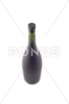 Cognac bottle closeup Stock Photos