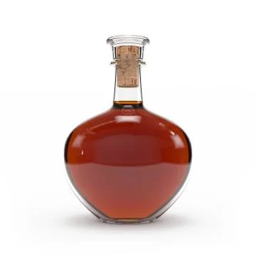 Cognac bottle isolated 3d rendering Stock Illustration