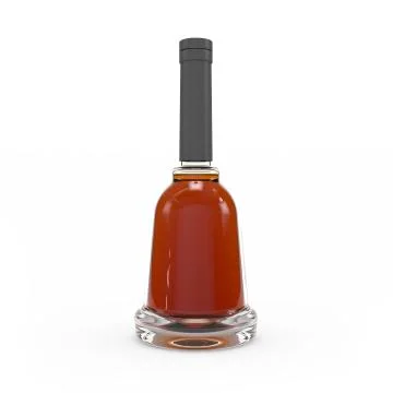 Cognac bottle isolated 3d rendering 库存插图