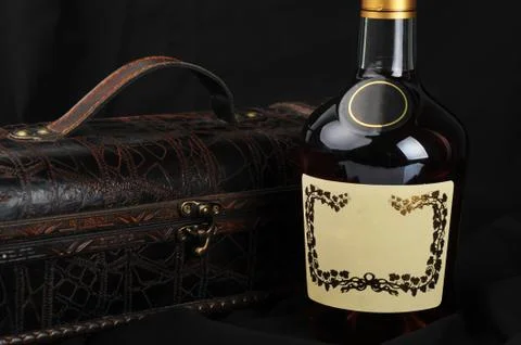 Cognac bottle Stock Photos