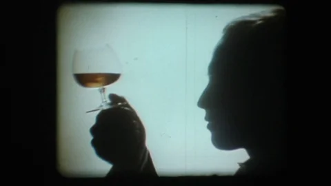Cognac Drinking Stock Footage 128143609