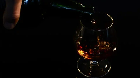 Cognac glass Stock Footage 24718212