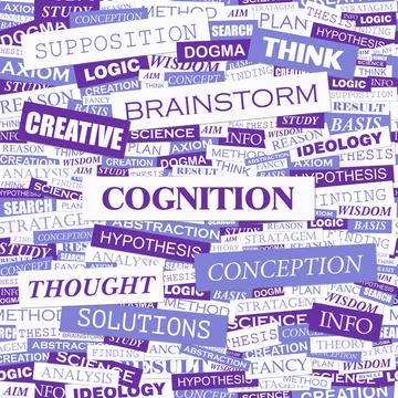 COGNITION COGNITION. Background concept wordcloud illustration. Print conc... Stock Photos