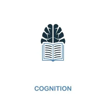 Cognition icon in two colors design. Premium style from artificial intelligence Stock Illustration