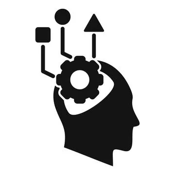 Cognition new problem icon simple vector. Critical thinking Illustrazione stock