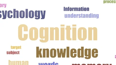 Cognition Tag Cloud Animated On White Background Video stock 103670590