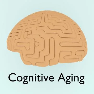 Cognitive Aging concept Stock Illustration