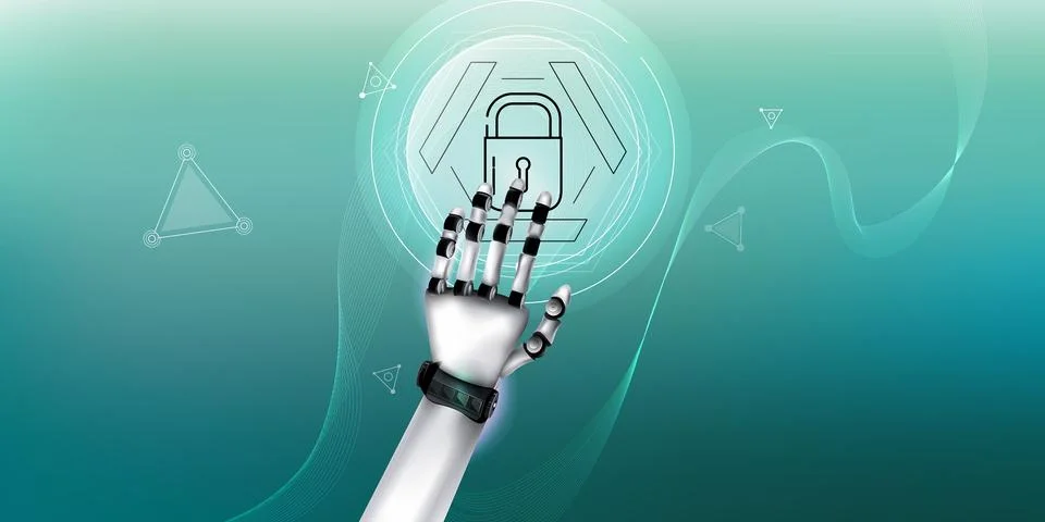 Cognitive algorithms, AI analyzes, interprets and uses data Stock Illustration