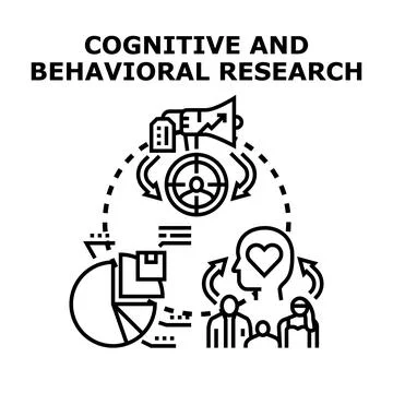 Cognitive and behavioral research concepts vector illustration 库存插图