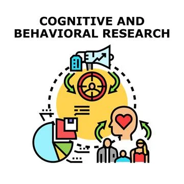 Cognitive and behavioral research concepts vector illustration イラスト素材