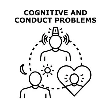 Cognitive and conduct problems vector concept Stock Illustration