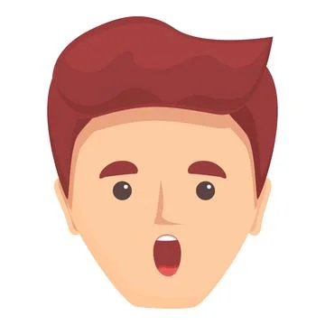 Cognitive articulation icon cartoon vector. Speech lip Stock Illustration