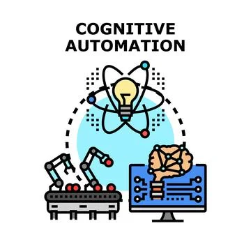Cognitive automation evolving intelligent robotic processes Illustrazione stock